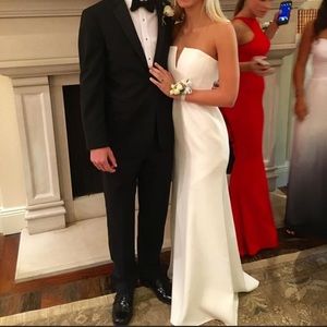 BCBG White Long dress